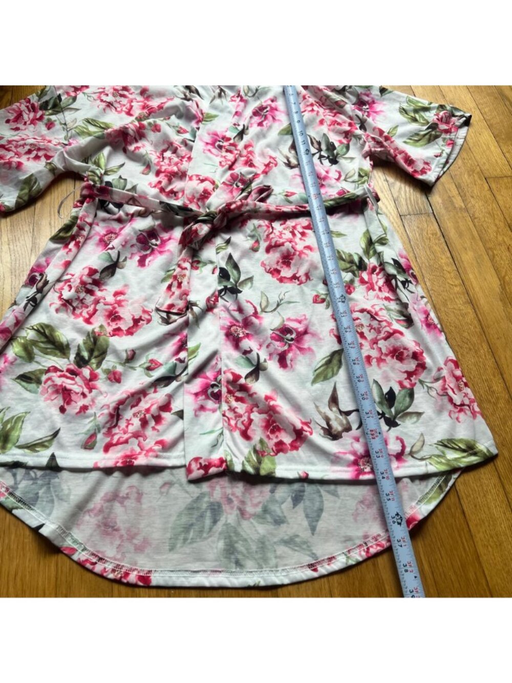 Show Me Your Mumu One Size Cream & Pink Garden of Blooms Floral Brie Kimono Robe - Picture 9 of 13